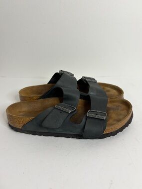 Birkenstock Sandals Womens 38 7 Arizona Black Gray Summer Comfy Classic Slides